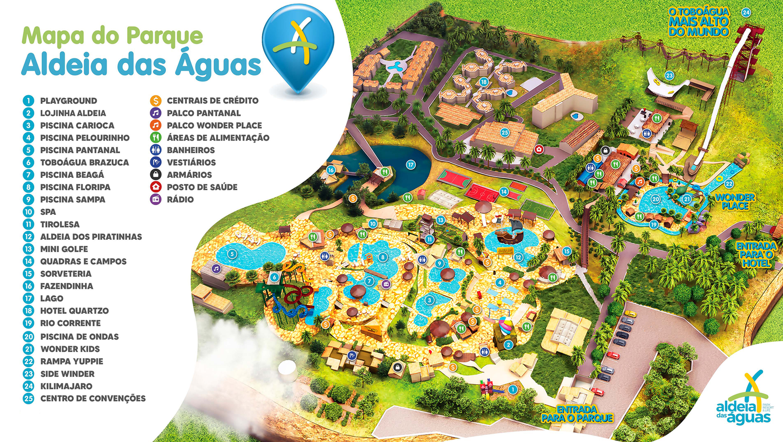 Mapa ilustrado do Aldeia das Águas